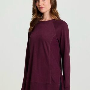 RBX Women's Maroon Surrey Long-Sleeve Crewneck Tunic